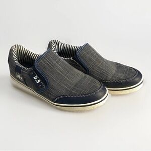 Dream Seek Nautical Blue Slip-On Canvas‎ Mens Shoes Sneakers 8.5 Comfort Travel
